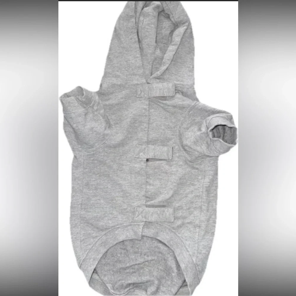 Dog Sweater MEDIUM I’m Naked Under Here -Gray